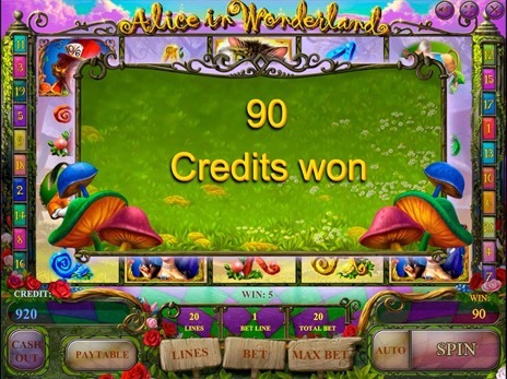 Онлайн слоты Alice in Wonderland выигрыш в бесплатных играх