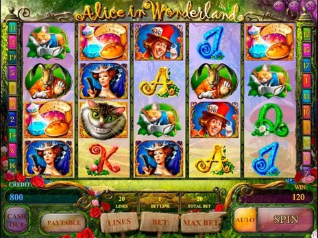 Бесплатные автоматы Alice in Wonderland выпадение бесплатных игр