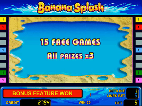Онлайн автоматы Banana Splash 15 бесплатных игр