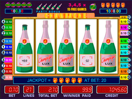 Игровые автоматы Champagne party бонус игра