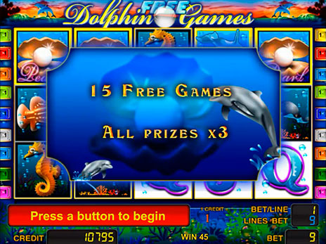 Онлайн автоматы Дельфин 15 бесплатных игр
