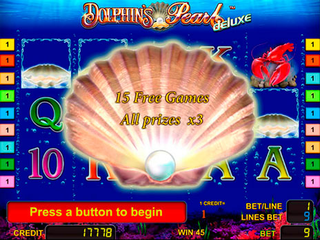 Игровые автоматы Жемчужина Дельфина Делюкс 15 бесплаьных игр