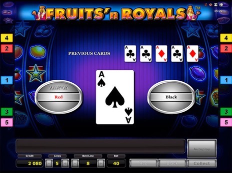 Онлайн автоматы Fruits and Royals риск игра