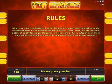 Игровые автоматы Hot Chance правила игры