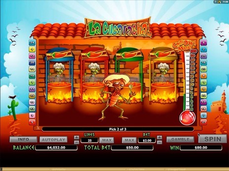 Онлайн автоматы Ла Кукарача бонусная игра