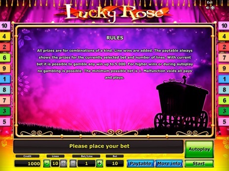 Игровые автоматы Lucky Rose правила игры