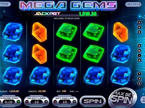 Игровые автоматы Mega Gems максимальная выигрышная комбинация