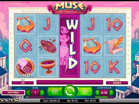 Игровые автоматы Muse: Wild Inspiration выпадение дикого символа