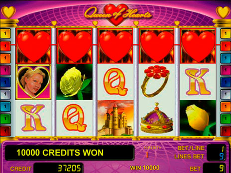 Игровые автоматы Queen of Hearts максимальная выигрышная комбинация