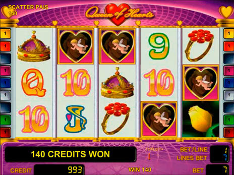 Игровые автоматы Queen of Hearts выпадение бесплатных игр