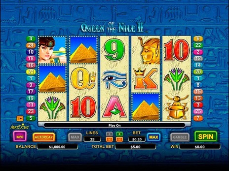Игровые автоматы Queen of the Nile 2 выпадение бесплатных игр