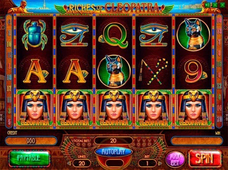 Игровые автоматы Riches of Cleopatra максимальная выигрышная комбинация