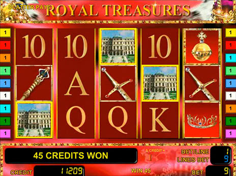 Игровые автоматы Royal Treasures выпадение бесплатных игр