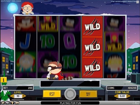 Игровые аппараты South Park выпадение бонуса стопка диких символов картмана