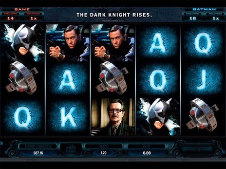 Онлайн автоматы The Dark Knight Rises выпадение бесплатных вращений