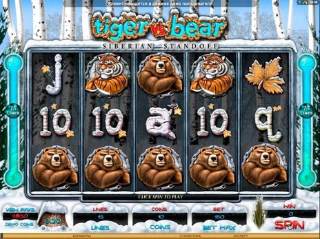 Игровые автоматы Tiger vs Bear максимальная выигрышная комбинация