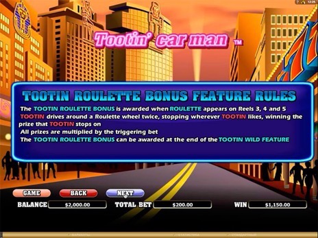 Игровые автоматы Tootin Car Man описание бонус игр