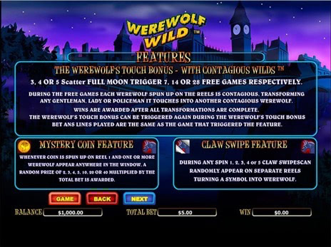 Онлайн автоматы Werewolf Wild описание бесплатных игр