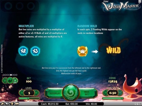 Игровые автоматы Wish Master описане случайного дикого символа