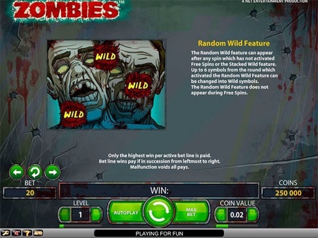 Онлайн слоты Zombies описание случайного дикого символа